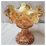 Imperial Canrival Marigold Ruffled Bowl