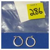 Sterling Silver SLC Cubic Zirconia Hoop Earrings
