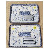 Lot of (2) Temptations Old World Blue Taco Serving