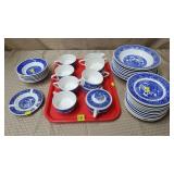 Lot of Blue Willow-Ware China, Berry Bowls