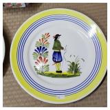 HB Quimper France Hand Painted Faince Set