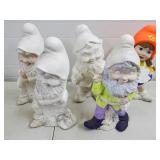 Lot of Ceramic Gnome Statues - AS IS