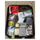 Mixed Jewelry Lot w/ Eagle Pendant, Costume Rings