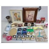 Mixed Estate Lot, Franed Religious pics, Mugs,