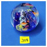 Art Glass Oceanic Paperweight