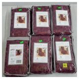 Lot of 6 Decorative Living Red Slip Covers, NIB