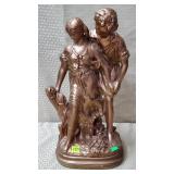 19 1/2' H Vtg Marwal Chalkware Children Statue