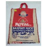Royal Basmati Rice Burlap Tote Bag -