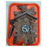 German Cuckoo Clock w/ Accorn Weights, AS IS