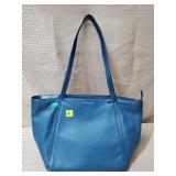 Michael Kors Blue Leather Tote Bag