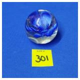 Magnolia Style Blue Floral Paperweight