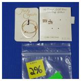 Jody Coyote 14k GF Earrings, 24k Gold over Ster.