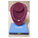 Lia Sophia Silver & Gold Tone Necklace w/ Box