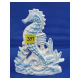7 3/8" H Cast Iron Seahorse Doorstop