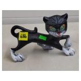 Cast Iron Black Cat Statue, 8" Width