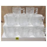 Lot of 8 The Flintstones McDonalds Glass Mugs