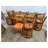 (13) Orange Vinyl Chairs
