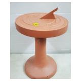 Ceramic Sun Dial on Pedestal as is