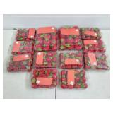 Lot of Vtg Red Laquer Apple Ornaments