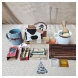 Vtg Smalls Lot w/ Safety Razors, Shaving Mug w/