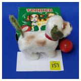 Vtg. Mechanical Terrier Wind-Up Plush Dog Toy