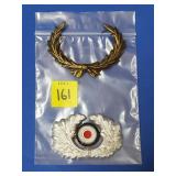 German WWII Visor Cap Cockade & Wreaths