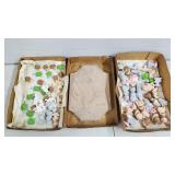 Lot of Ceramic Mini Animals, Mushrooms Figures,