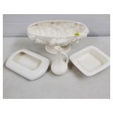 Lot of Royal Haeger White Matte & Glass Pottery