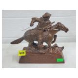 Cast Iron Winchester Horse & Rider Doorstop