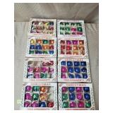 Vintage Boxed Glass Christmas Tree Ornaments w/
