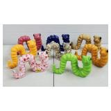 Lot of Vintage Garden Ceramic Inchworm Statues