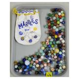Lot of Antique & Vintage Glass Marbles w/ Bag