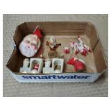 Lot of Vintage Xmas Decorations & Santa Ornaments