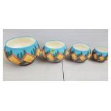 Lot of 4 Ceramic Southwestern Style Planters