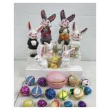 Lot of Vtg Sequoin Handmade Easter Bunny & Eggs