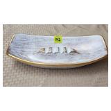 Royal Haeger Gold Tweed 22k Gold MCM Ashtray