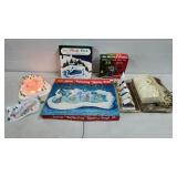 Vtg Apline Houses, Village Park, Tree Top, Xmas