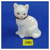 Fenton B Montgomery Pearl Matte Cat Figure