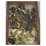 Large Vtg Brass & Cast Metal Hardware Lot