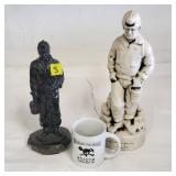 Carved Coal Miner, Miner Sculputre & Mug
