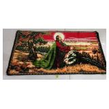 Vintage Lebanonese Jesus of Nazraeth Tapestray