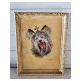 1964 Julia D. Clark Yorkie Oil on Canvas Painting