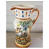 18" H Spanish Pottery Handpainted Pitcher