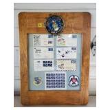 Handmade USAF Clock, First Day Covers, Patches