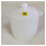 Hobnail Milk Glass Cookie Jar