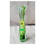 MCM - Green Swung Glass Vase