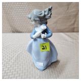 Lladro 'Windy Afternoon' Porcelain Statue