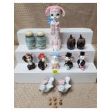 Grouping of Mixed Salt & Pepper Shakers
