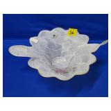 Italian Arte Murano Silvestri Crystal Bowl