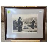Antique 'Ruth & Noami' Print by P.H. Calderon